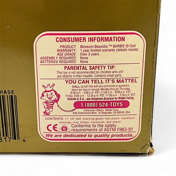 RARE Vintage 1992 Sears Limited ED BLOSSOM BEAUTIFUL Blond Barbie Doll 3817 NFRB - Picture 9 of 10